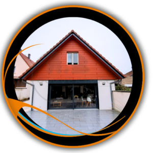 bardage orange aluminium